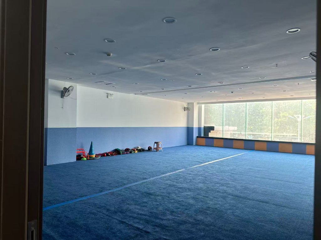 Spacious indoor kung fu training room